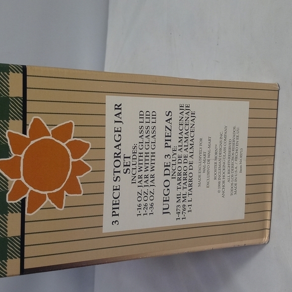 3 PIECES ROOSTER MORN STORAGE JAR SET - Picture 4 of 4